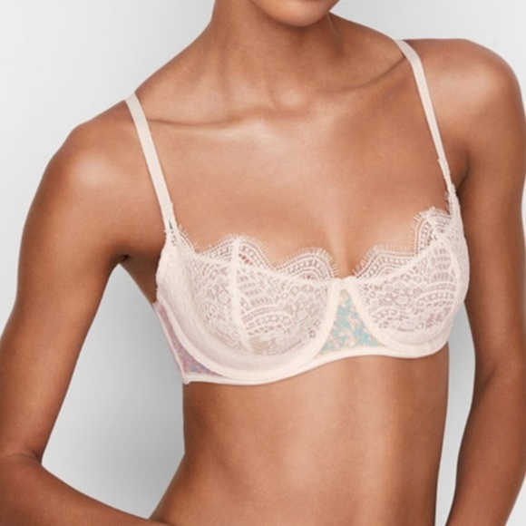 Victoria's Secret Other - 32D VICTORIA SECRET DREAM ANGELS WHITE BRA SEQUIN